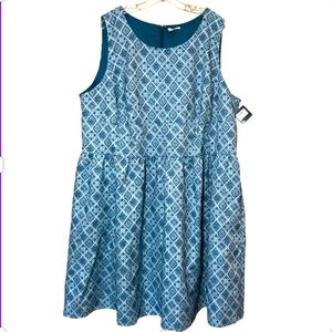 Halogen teal Aline dress size 24W NWT